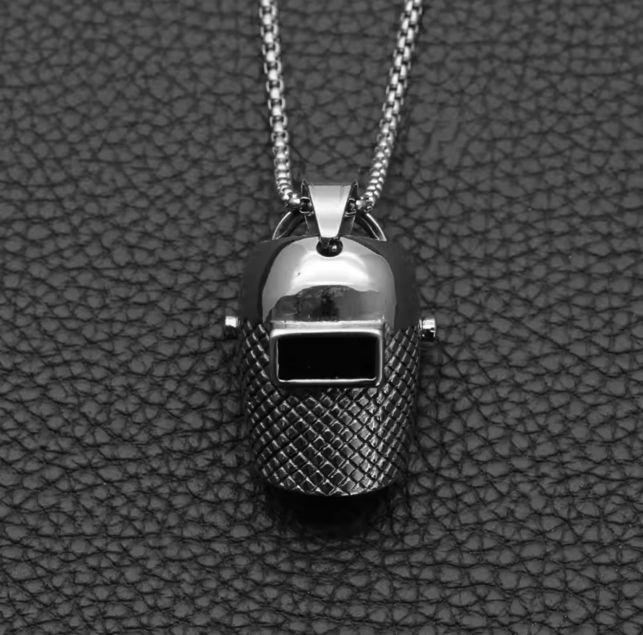 Welding Hood Pendant w/ Chain