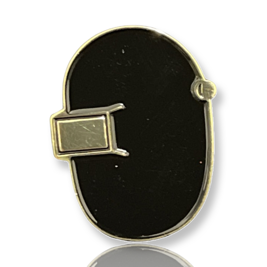 Black and Gold Welding Hood Pin