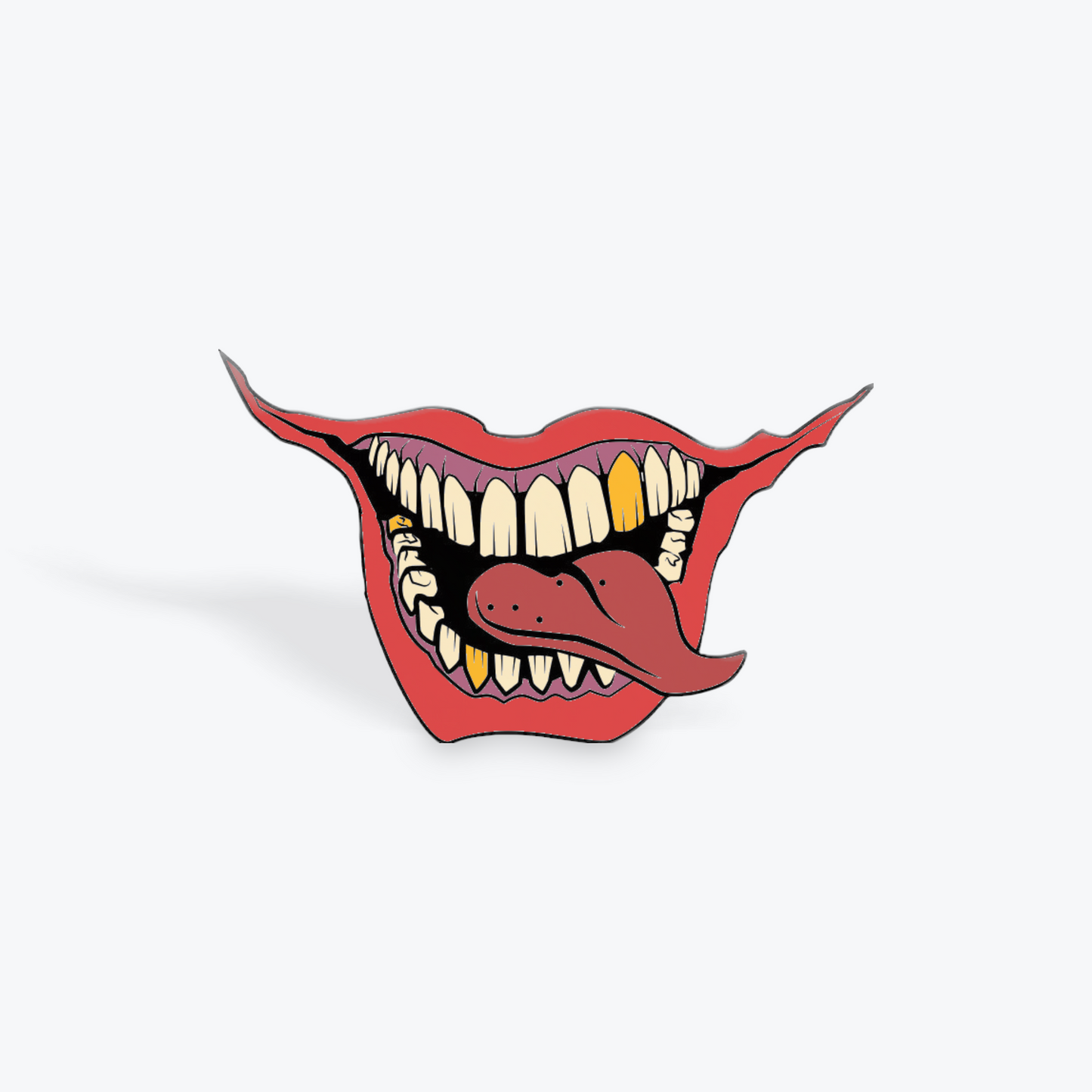 Welding sticker smiley tongue out