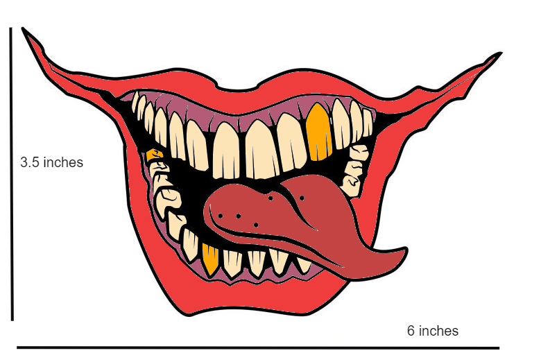 Welding sticker smiley tongue out