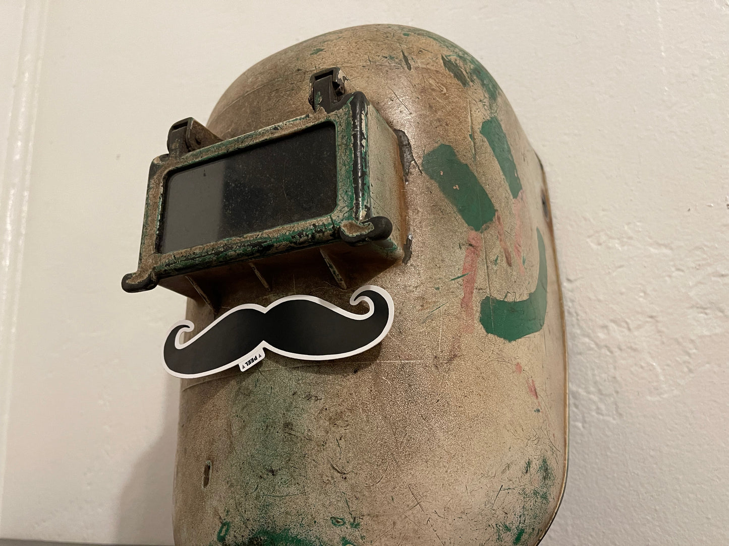Welding sticker mustache