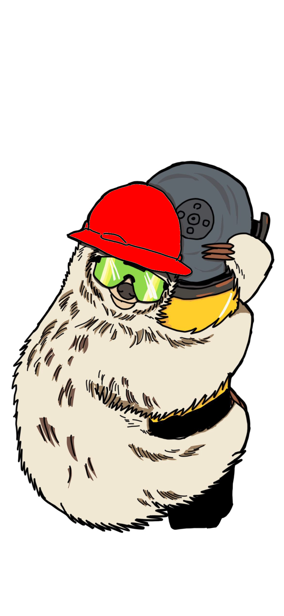 The helper sloth sticker