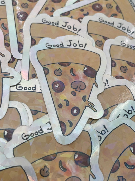 Good job pizza sticker