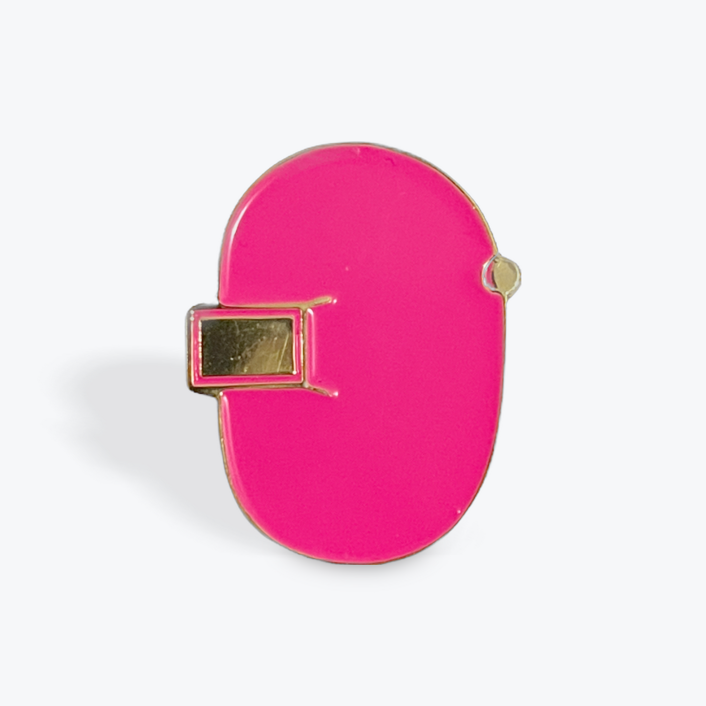 Pink Welding Hood Enamel Pin