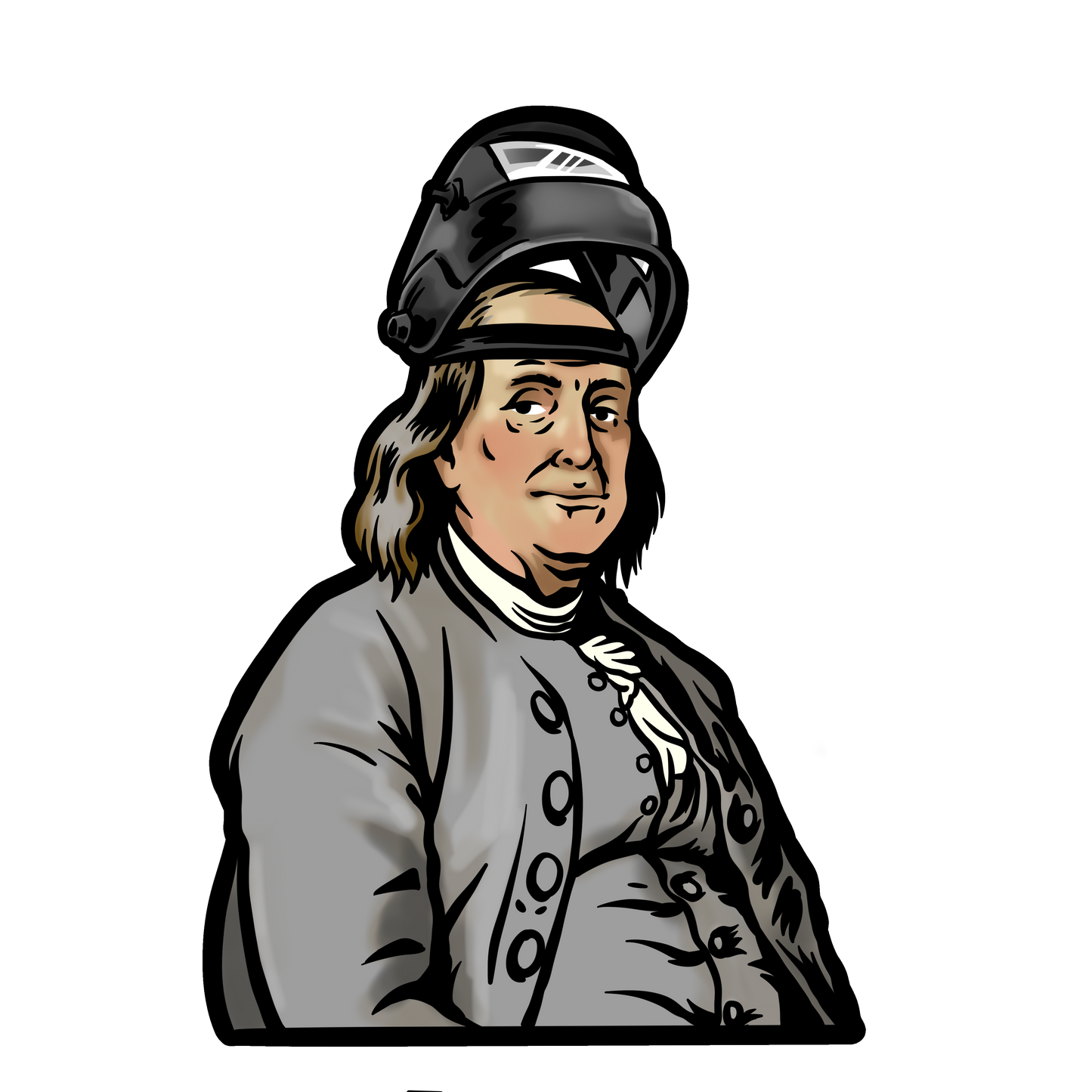 Benjamin Franklin welder sticker