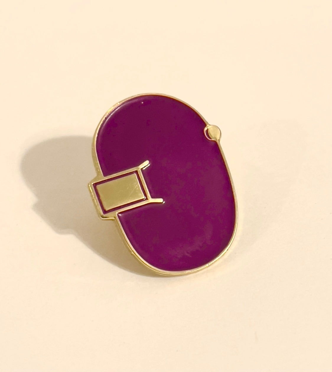 Purple Welding Hood Enamel Pin